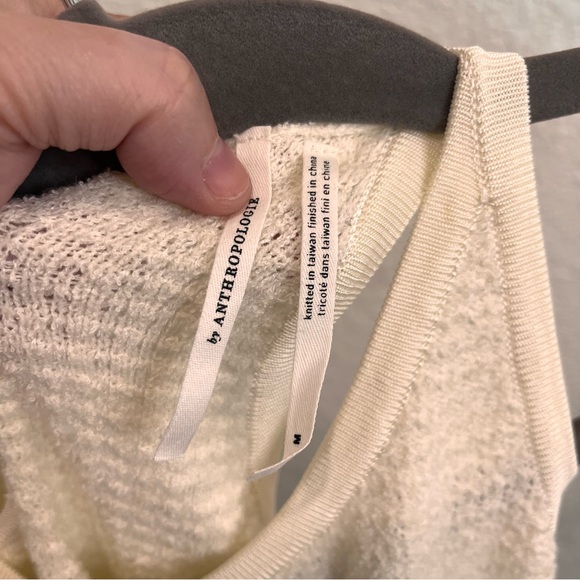 Anthropologie Anthro Embroidered Sleeveless Tie Back Tank Top Boho Blouse Size M - Picture 9 of 12